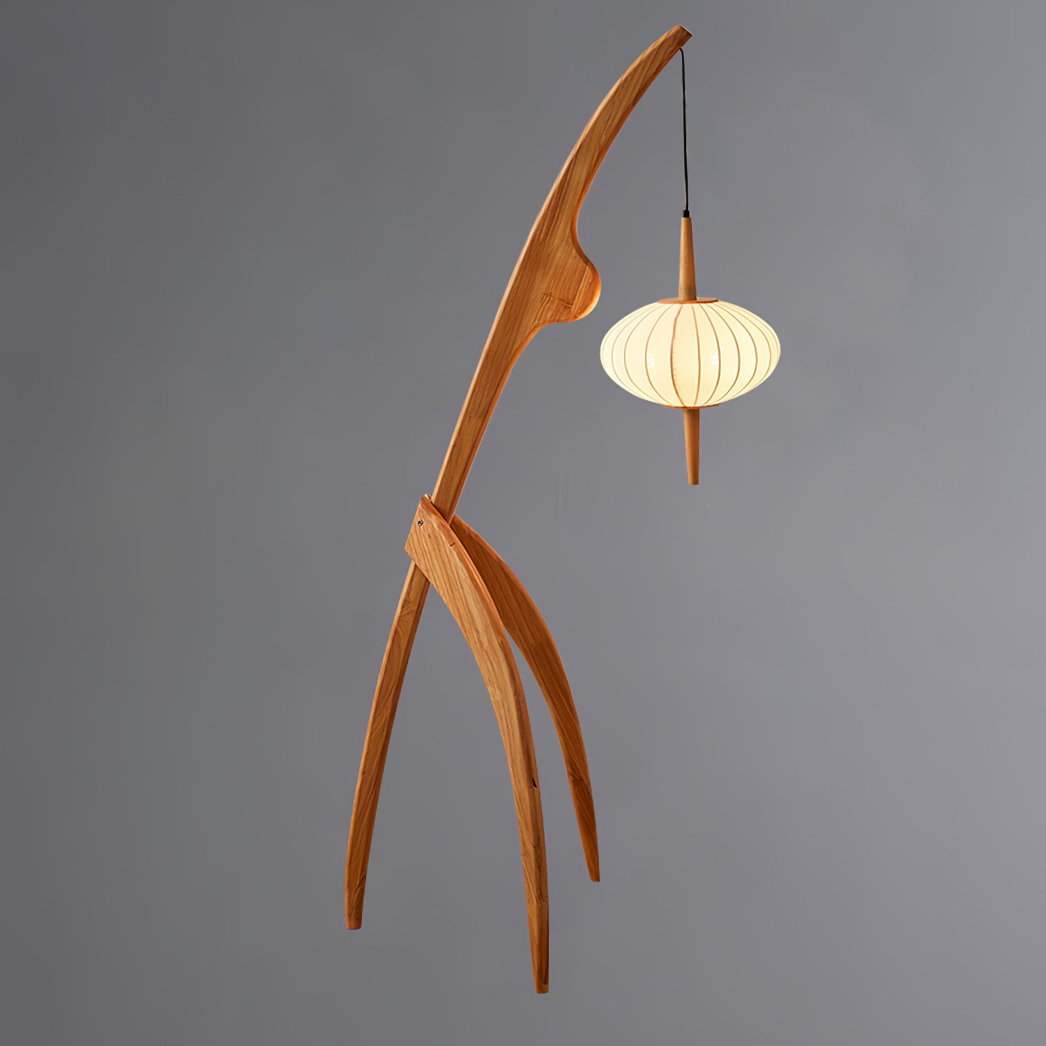 Orzoril Mid Century Wooden Floor Lamp - Letslighting