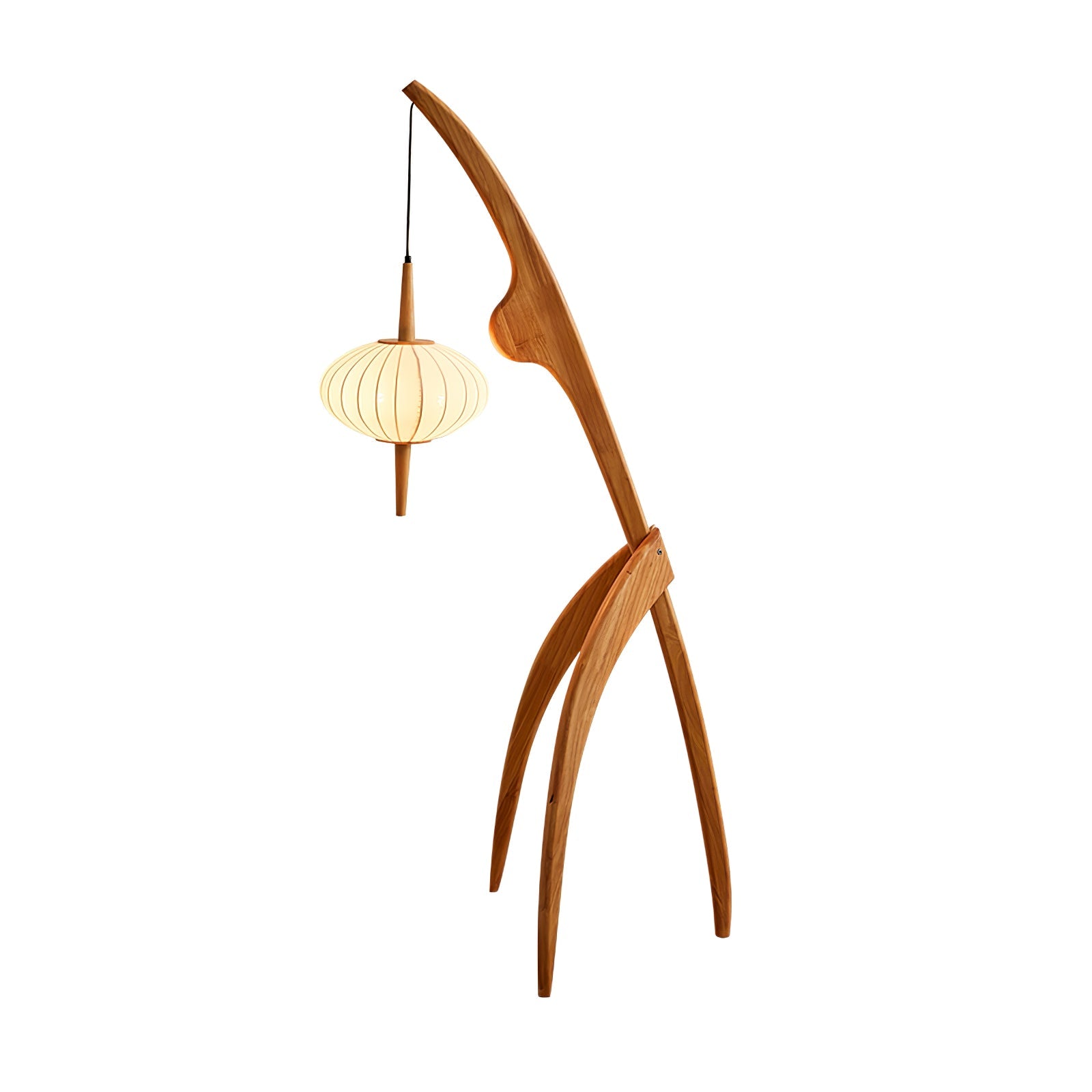 Orzoril Mid Century Wooden Floor Lamp - Letslighting