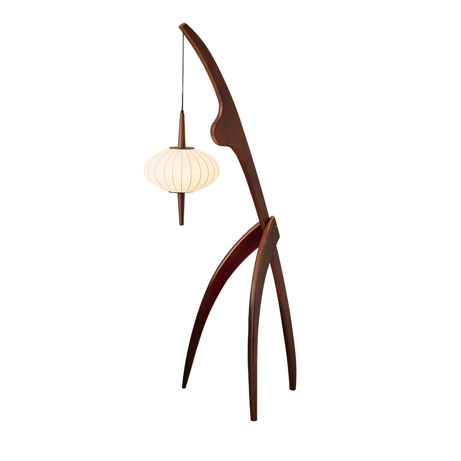 Orzoril Mid Century Wooden Floor Lamp - Letslighting