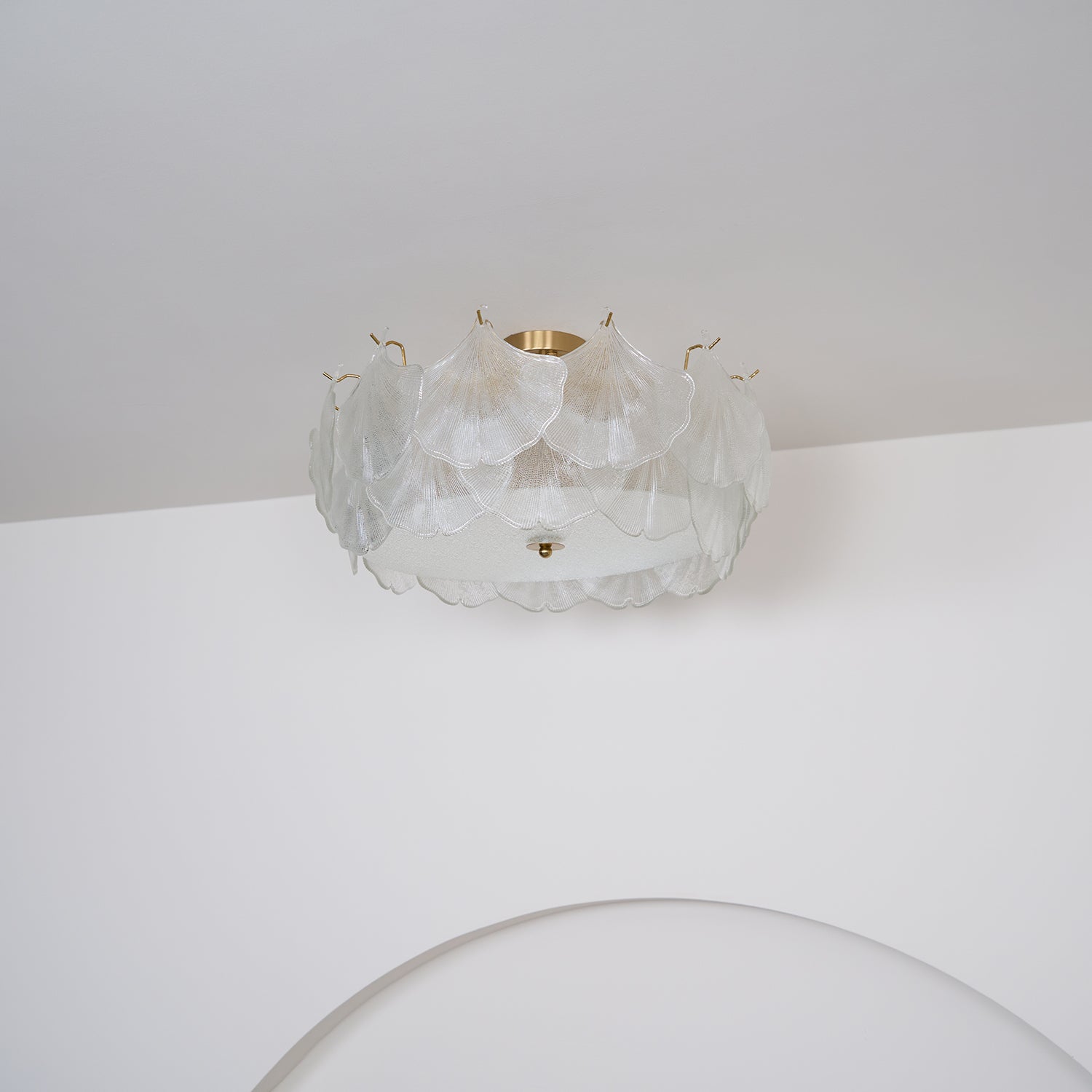 Maple Leaf Cluster Glass Ceiling Light - Letslighting