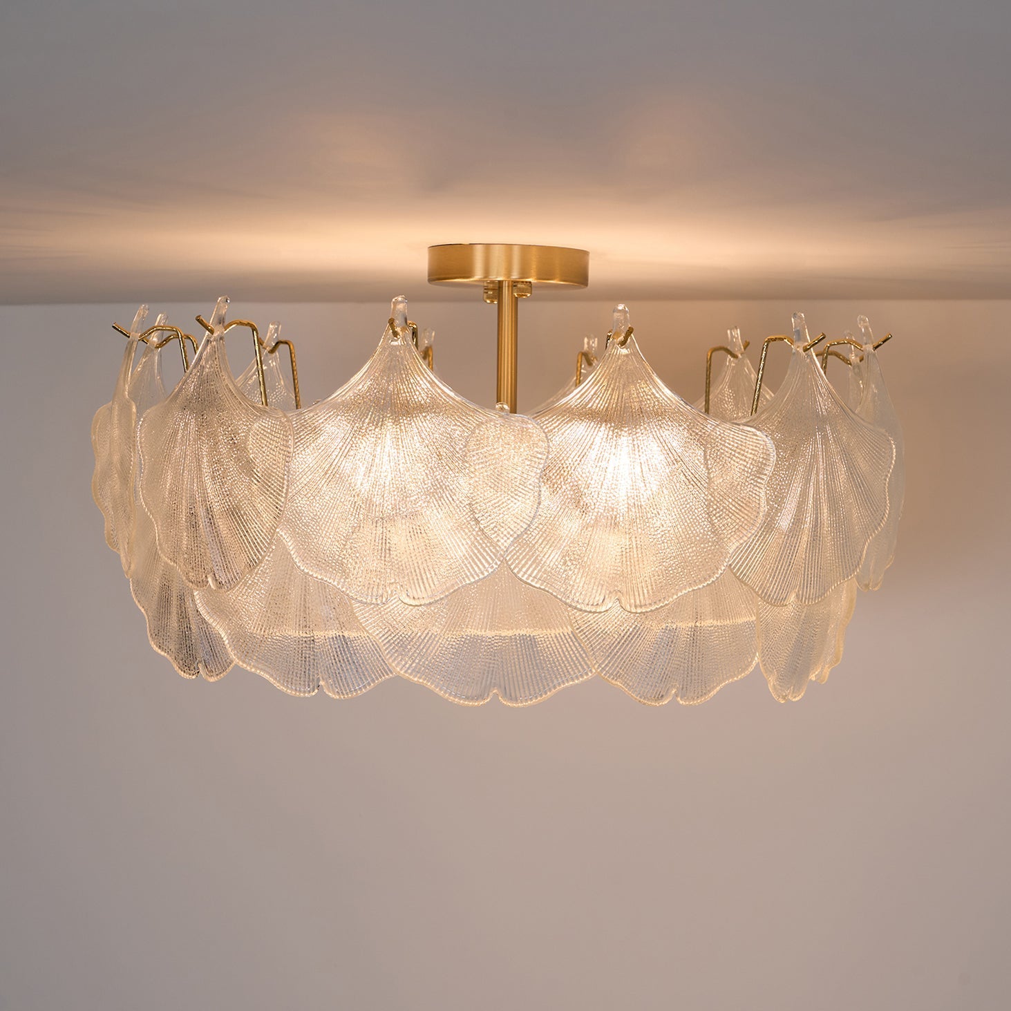 Maple Leaf Cluster Glass Ceiling Light - Letslighting