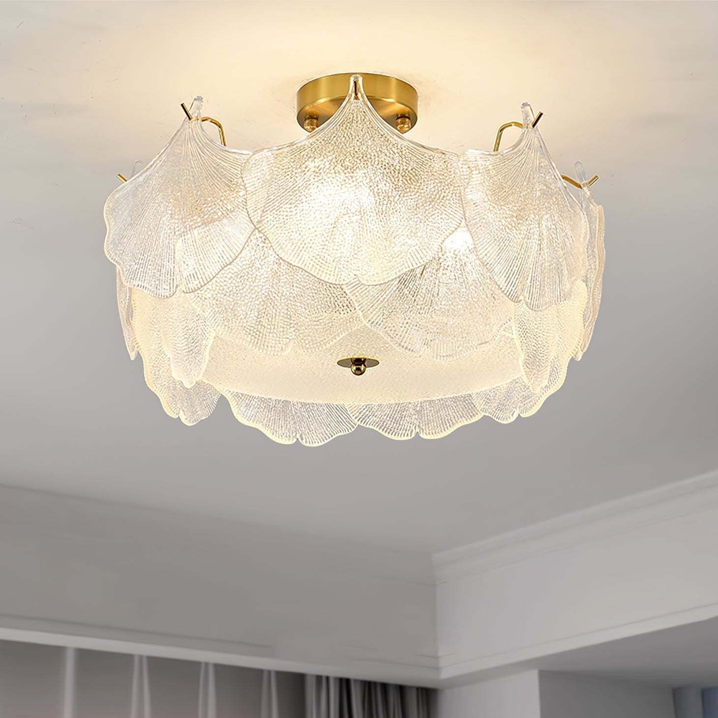 Maple Leaf Cluster Glass Ceiling Light - Letslighting