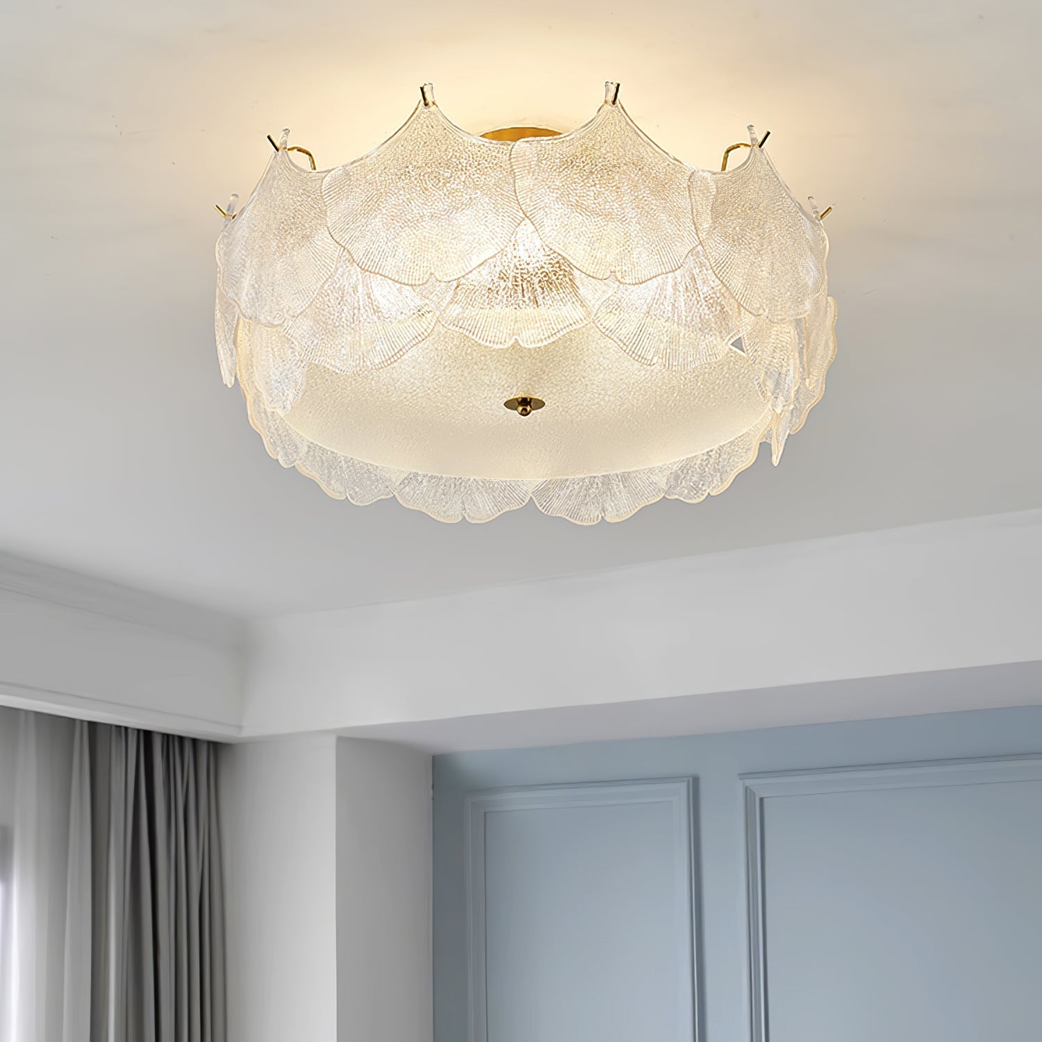 Maple Leaf Cluster Glass Ceiling Light - Letslighting