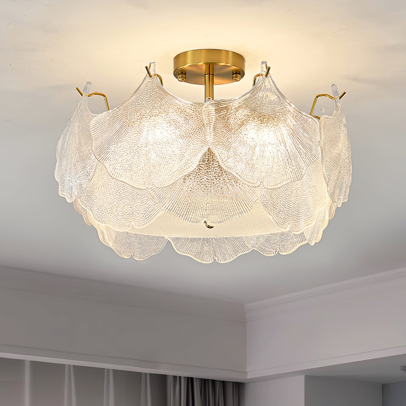 Maple Leaf Cluster Glass Ceiling Light - Letslighting