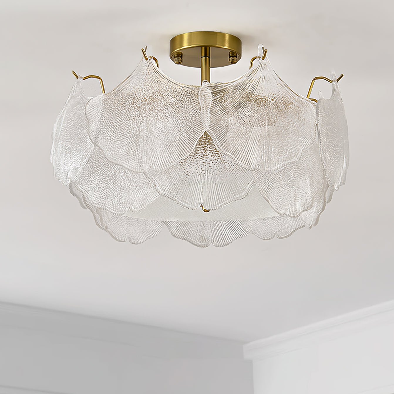 Maple Leaf Cluster Glass Ceiling Light - Letslighting