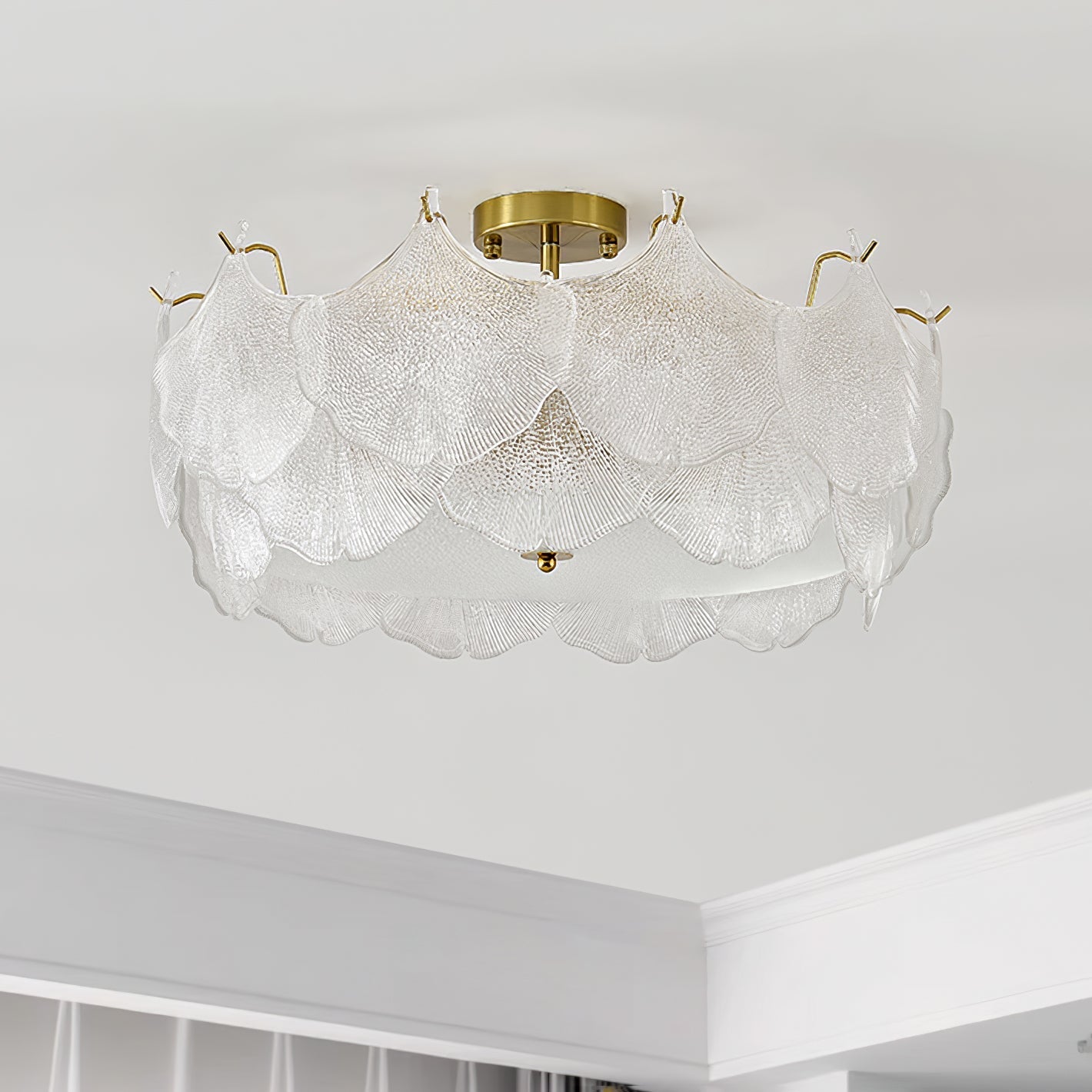 Maple Leaf Cluster Glass Ceiling Light - Letslighting