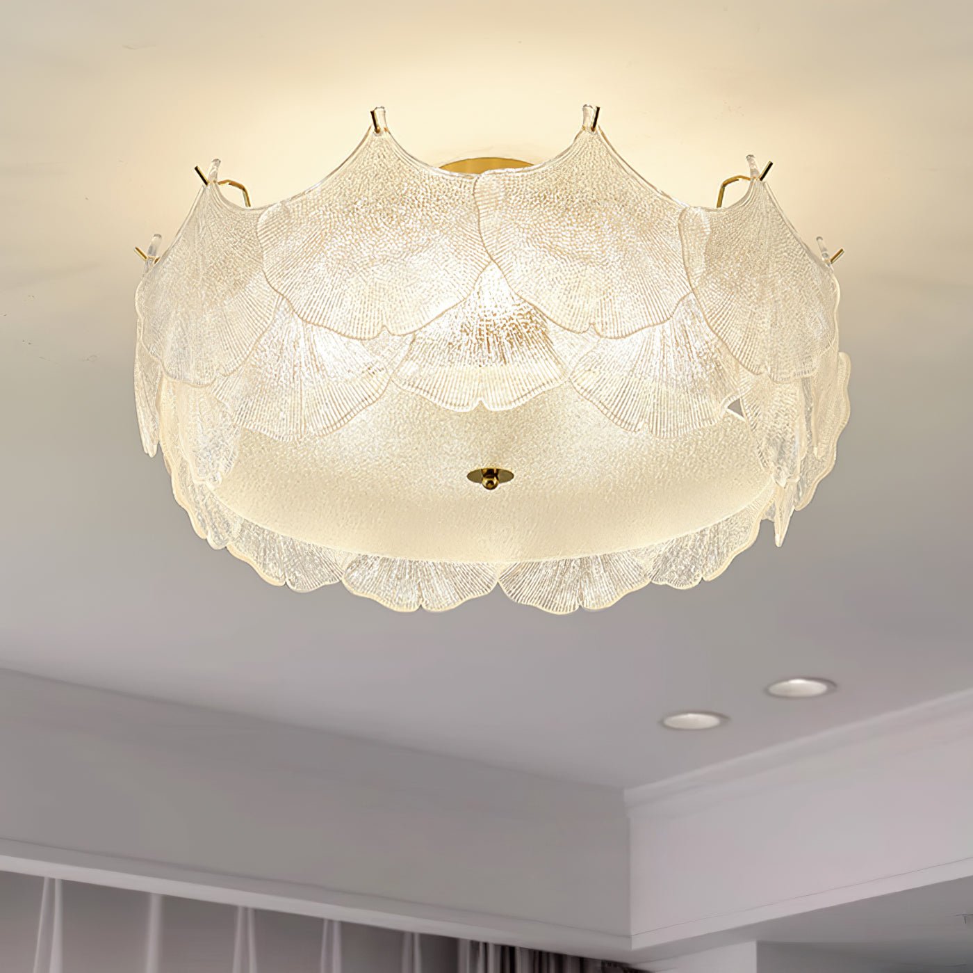Maple Leaf Cluster Glass Ceiling Light - Letslighting
