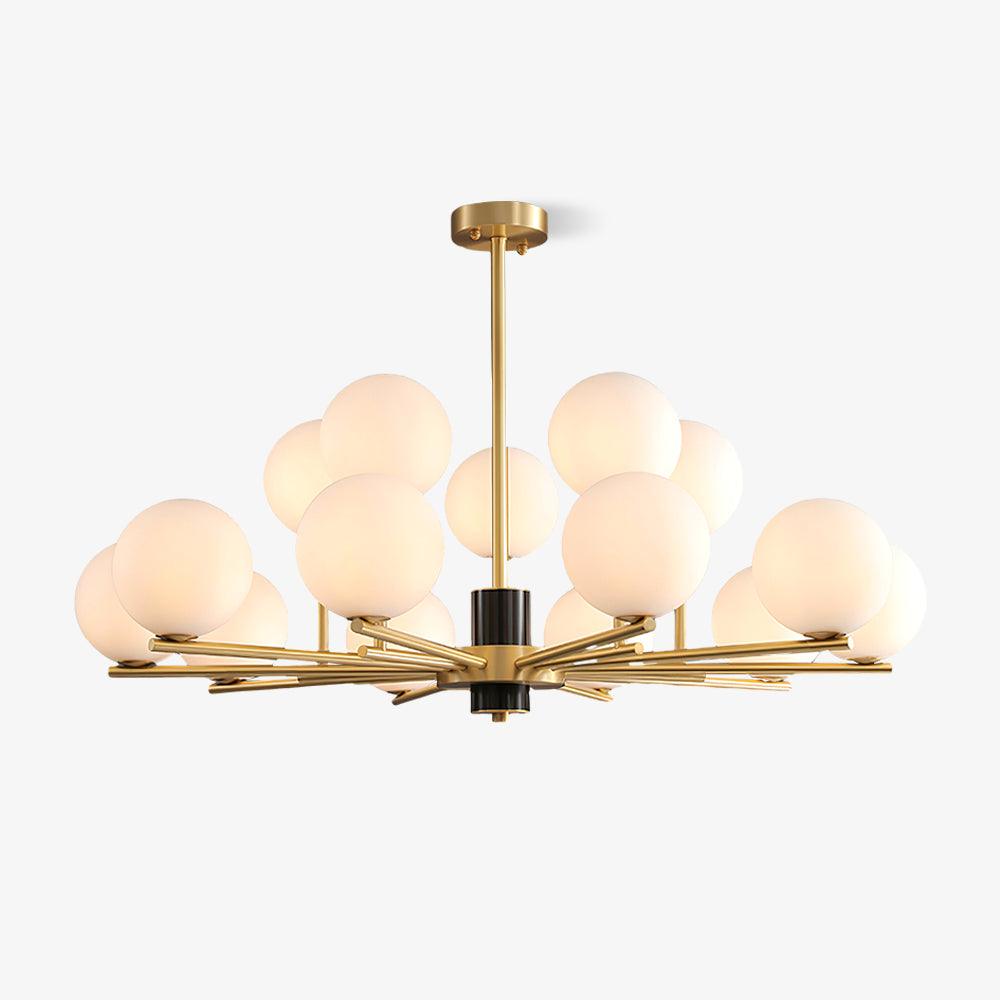 Covynel Mid-Century Brass Chandelier - Letslighting
