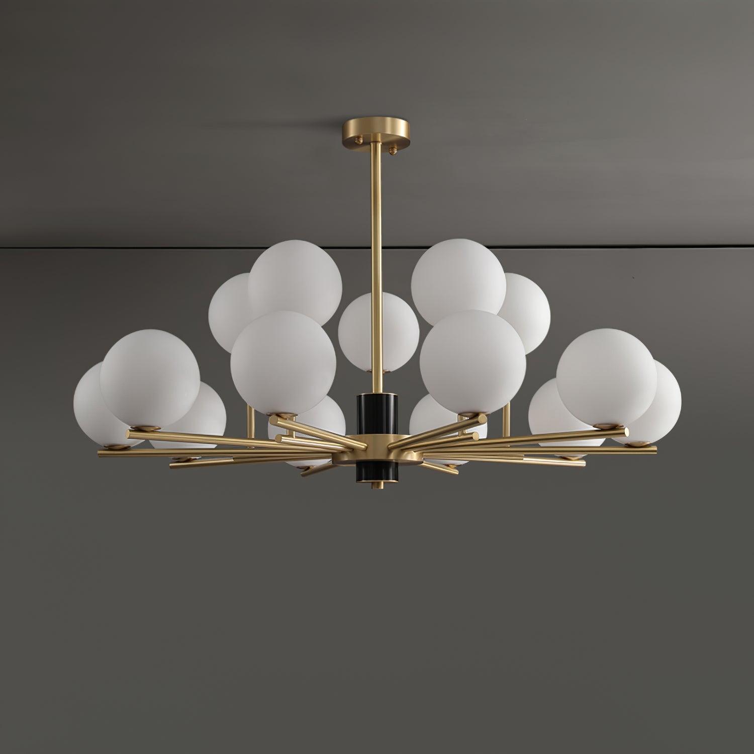 Covynel Mid-Century Brass Chandelier - Letslighting