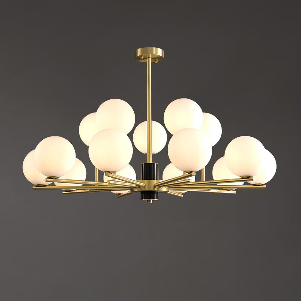 Covynel Mid-Century Brass Chandelier - Letslighting