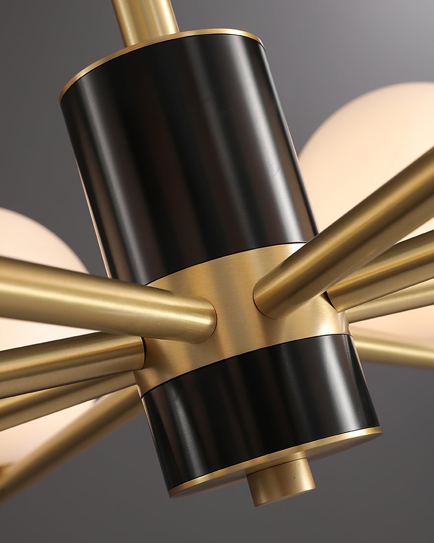 Covynel Mid-Century Brass Chandelier - Letslighting