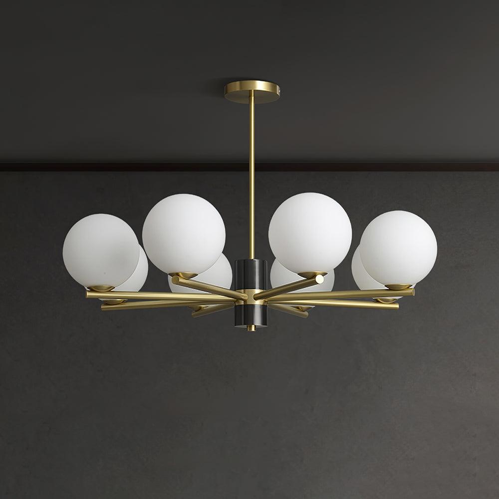 Covynel Mid-Century Brass Chandelier - Letslighting