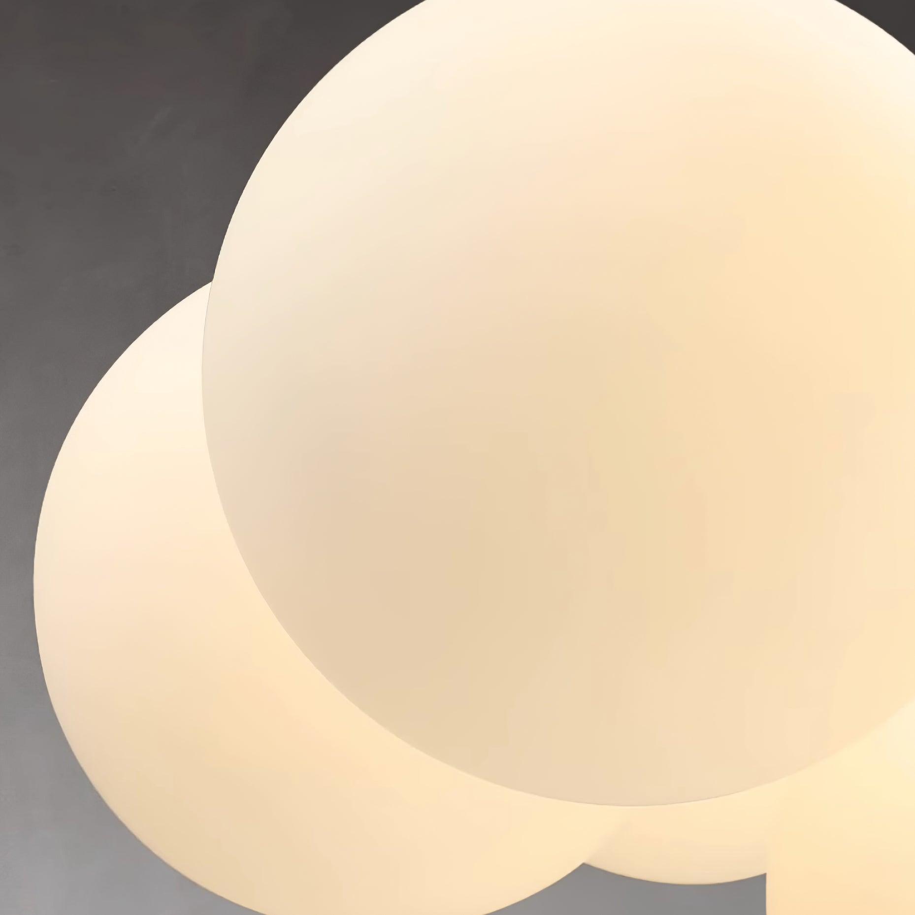 Chandelier Glass Globe Cluster Brass Frame Modern Minimalist Home - Letslighting