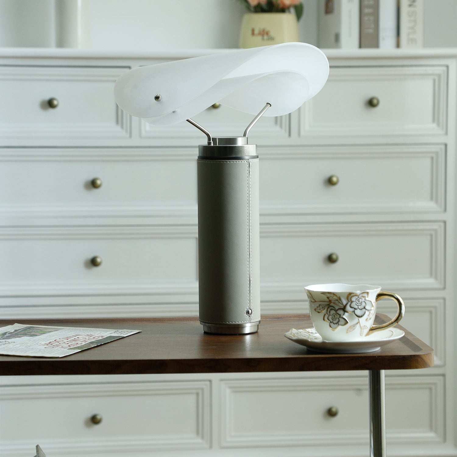 Inorielis Sculptural Travertine Table Lamp - Letslighting