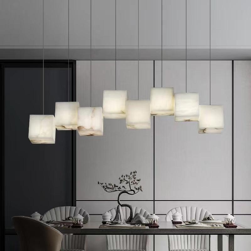 Ivnoros Minimalist Alabaster Linear Pendant Light - Letslighting