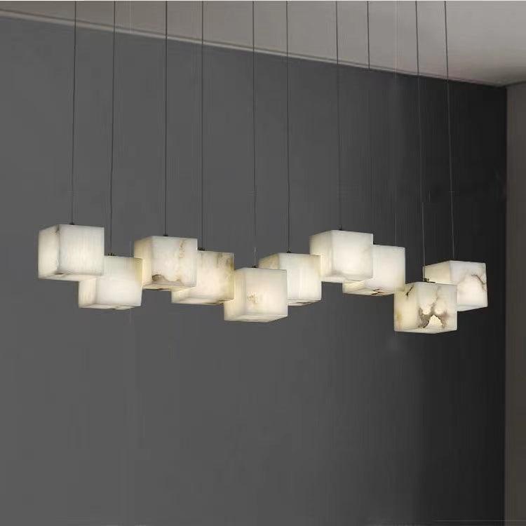 Ivnoros Minimalist Alabaster Linear Pendant Light - Letslighting