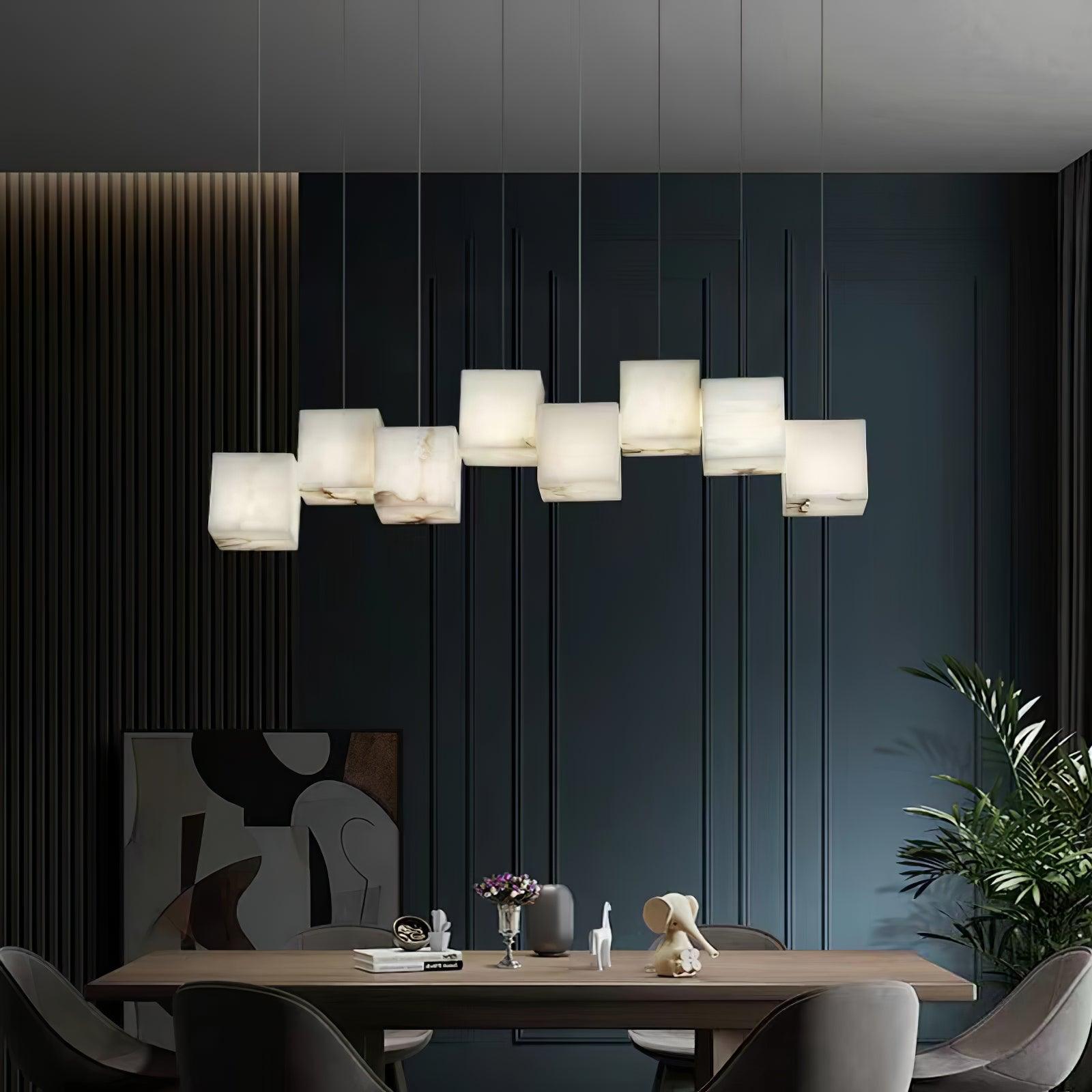 Ivnoros Minimalist Alabaster Linear Pendant Light - Letslighting