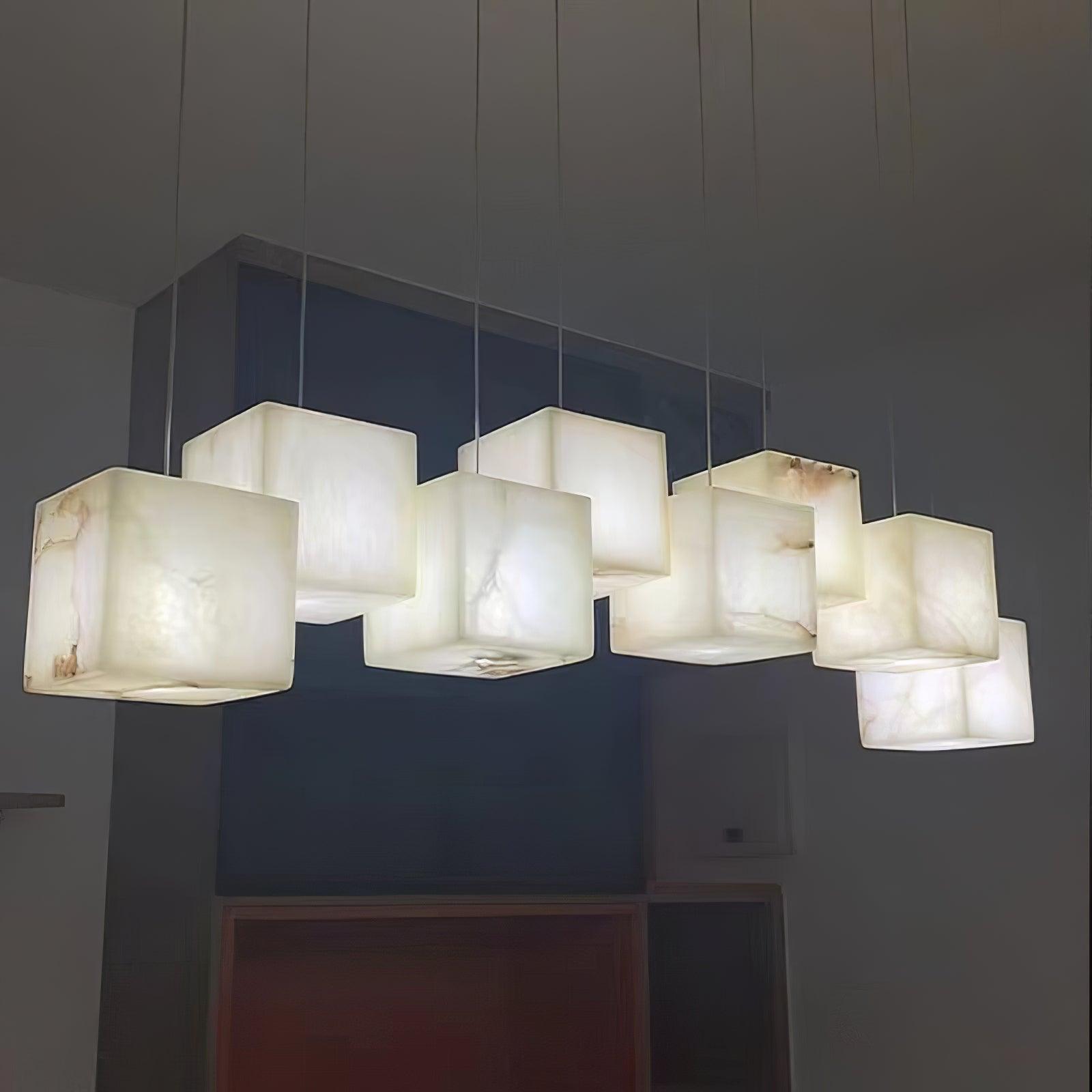 Ivnoros Minimalist Alabaster Linear Pendant Light - Letslighting