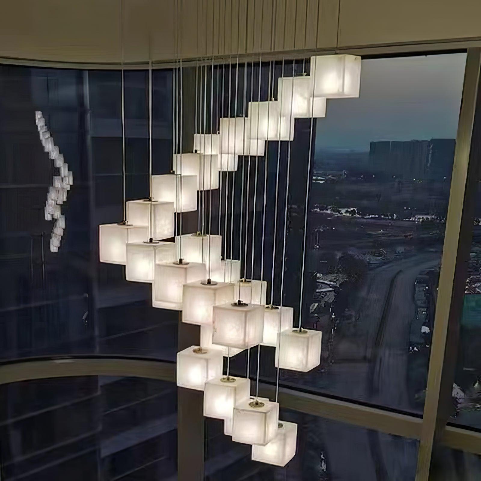 Ivnoros Minimalist Alabaster Linear Pendant Light - Letslighting