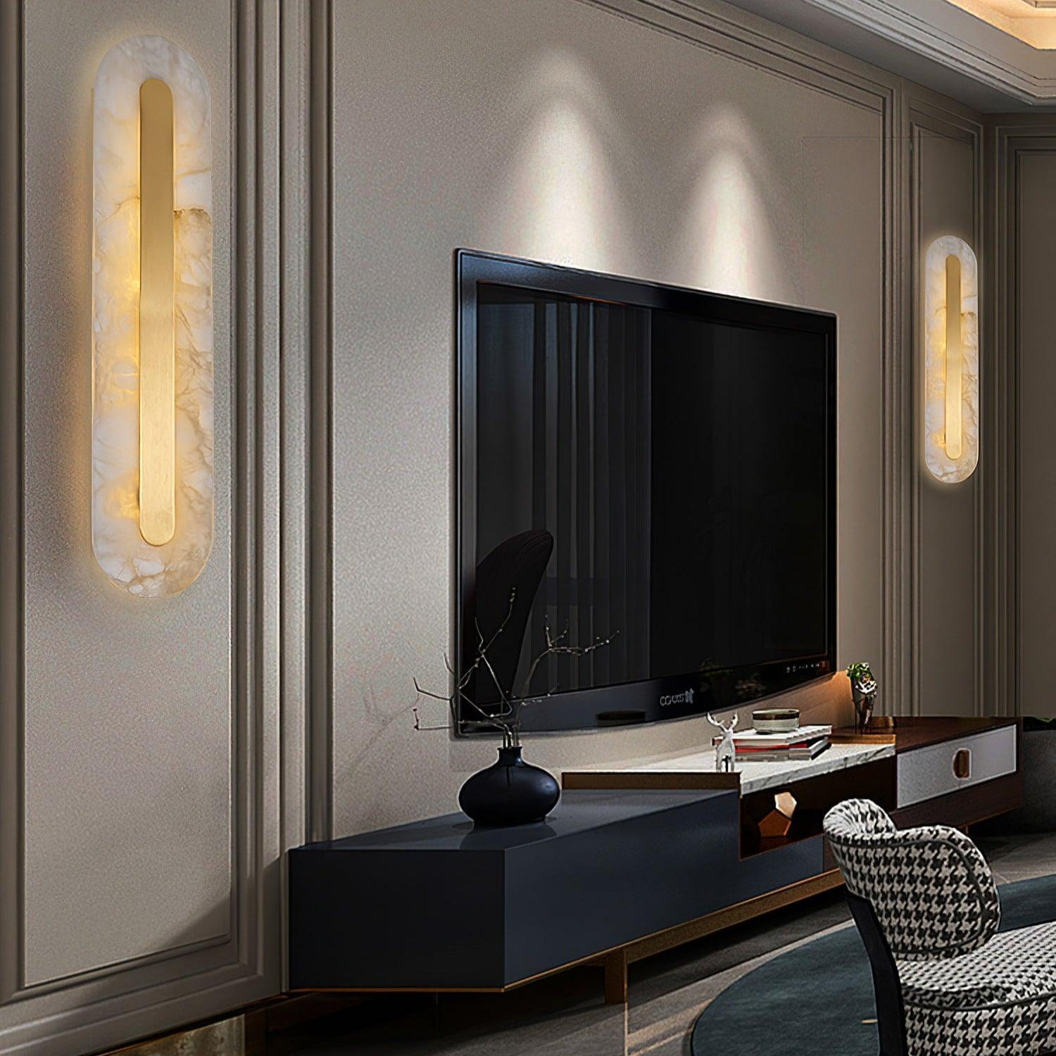 Kristy Alabaster Rounded Wall Lamp
