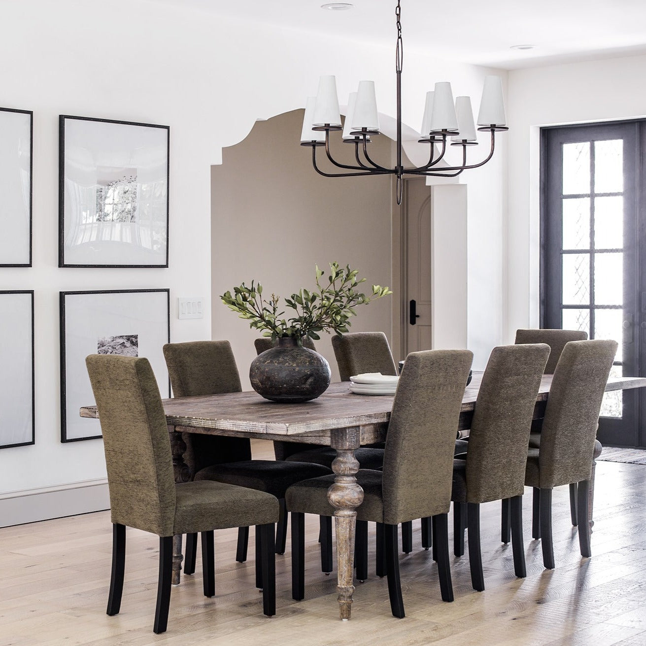 Curaeara Vintage Industrial Brass Fabric Chandelier - Letslighting