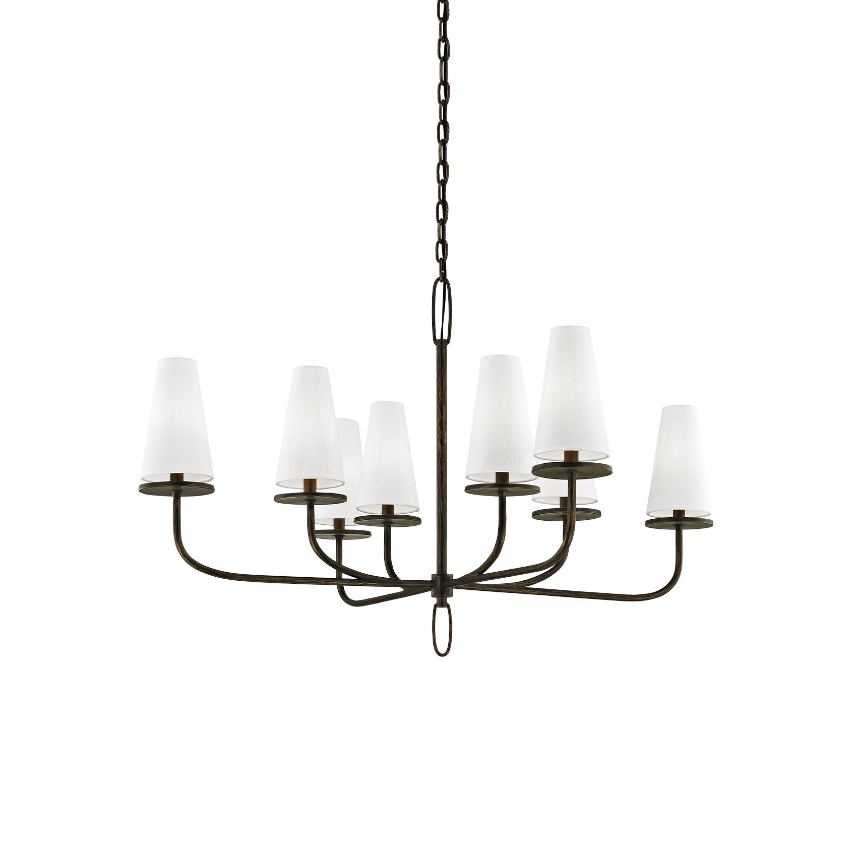 Curaeara Vintage Industrial Brass Fabric Chandelier - Letslighting