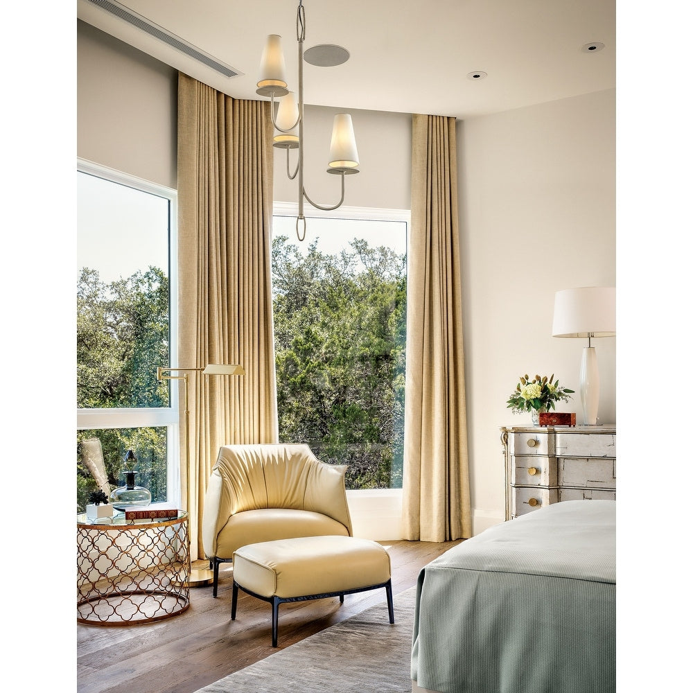 Curaeara Vintage Industrial Brass Fabric Chandelier - Letslighting