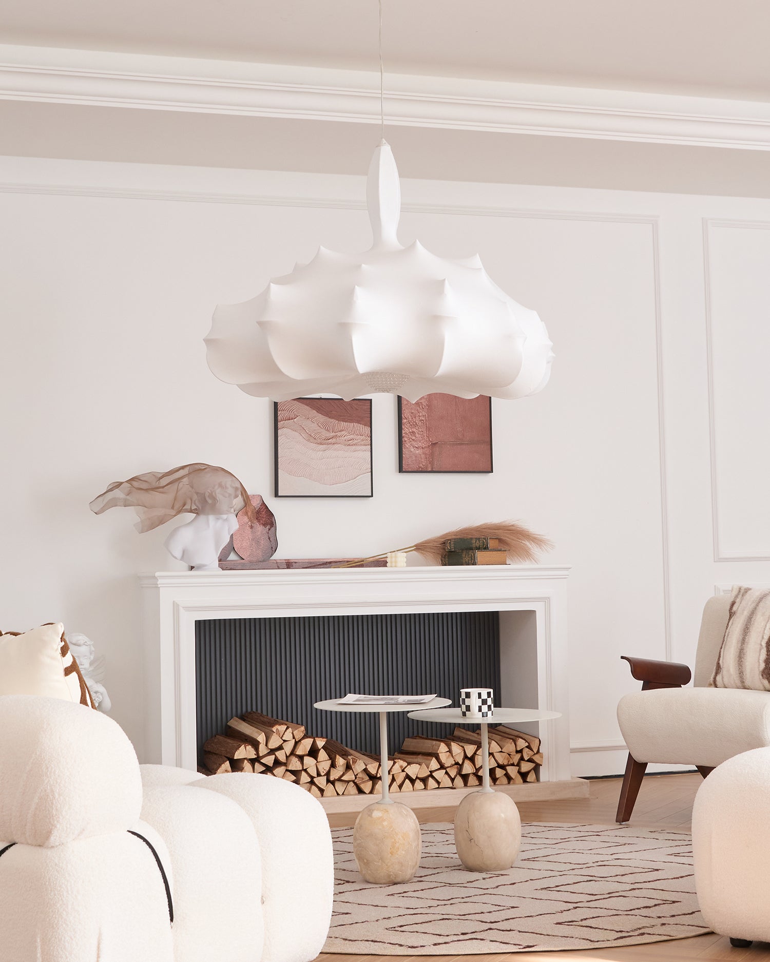 Marcel Chandelier Cocoon Resin Crystal Glow - Letslighting