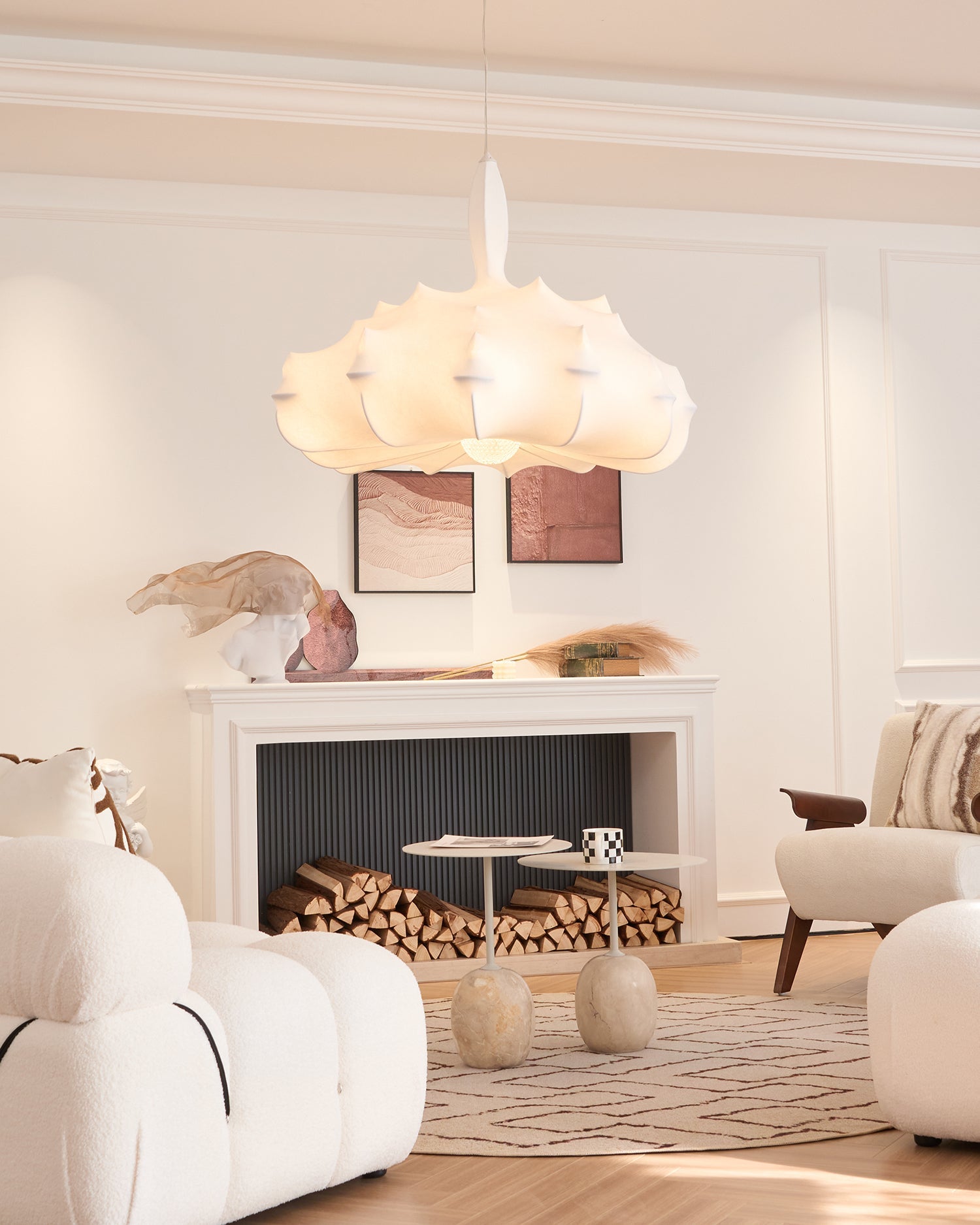 Marcel Chandelier Cocoon Resin Crystal Glow - Letslighting