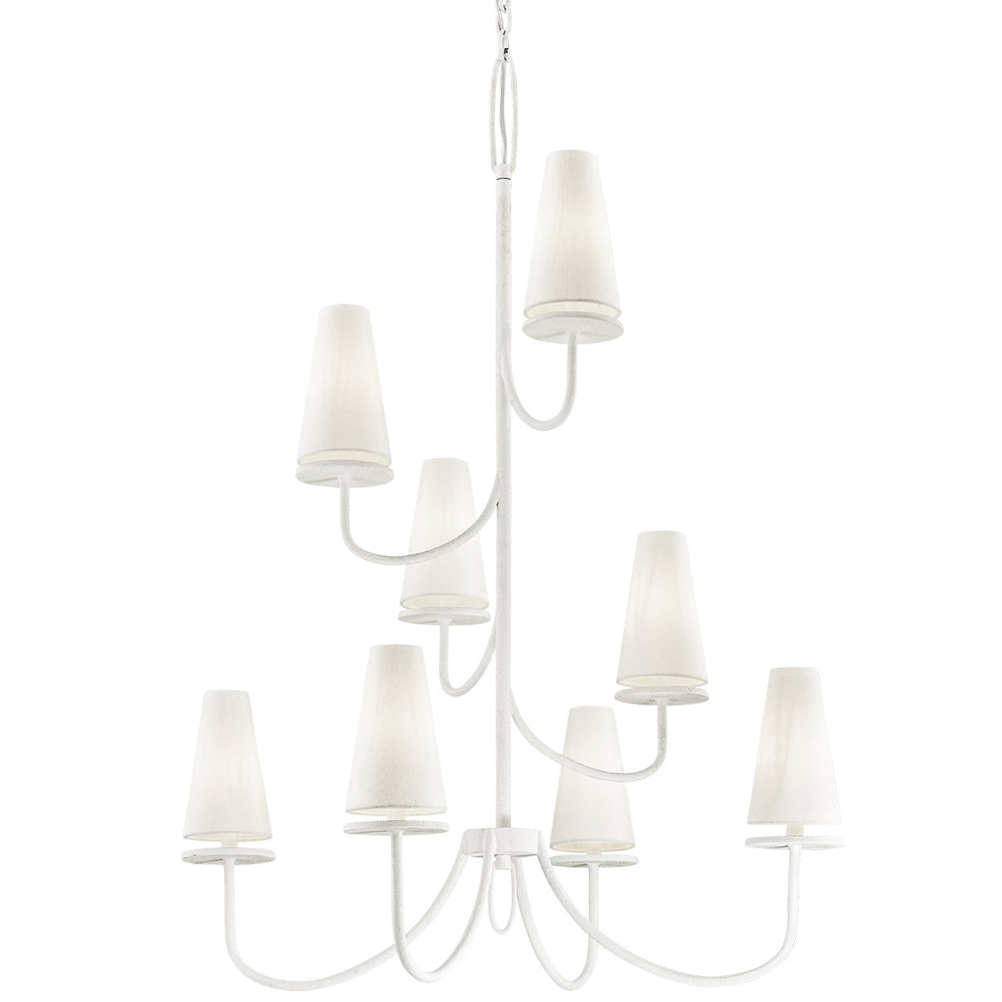 Curaeara Vintage Industrial Brass Fabric Chandelier - Letslighting