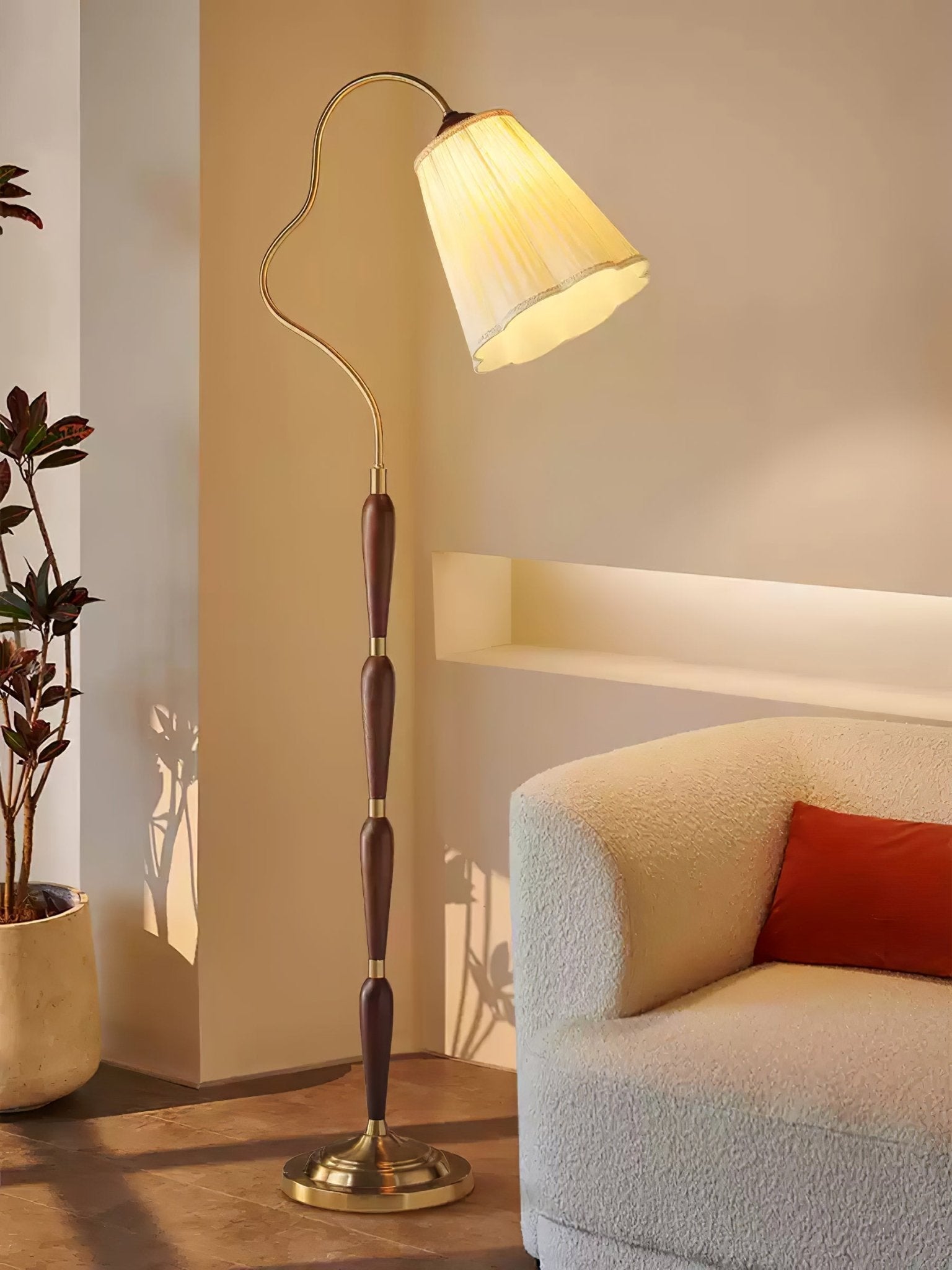 Foster Vintage Wood Floor Lamp - Letslighting