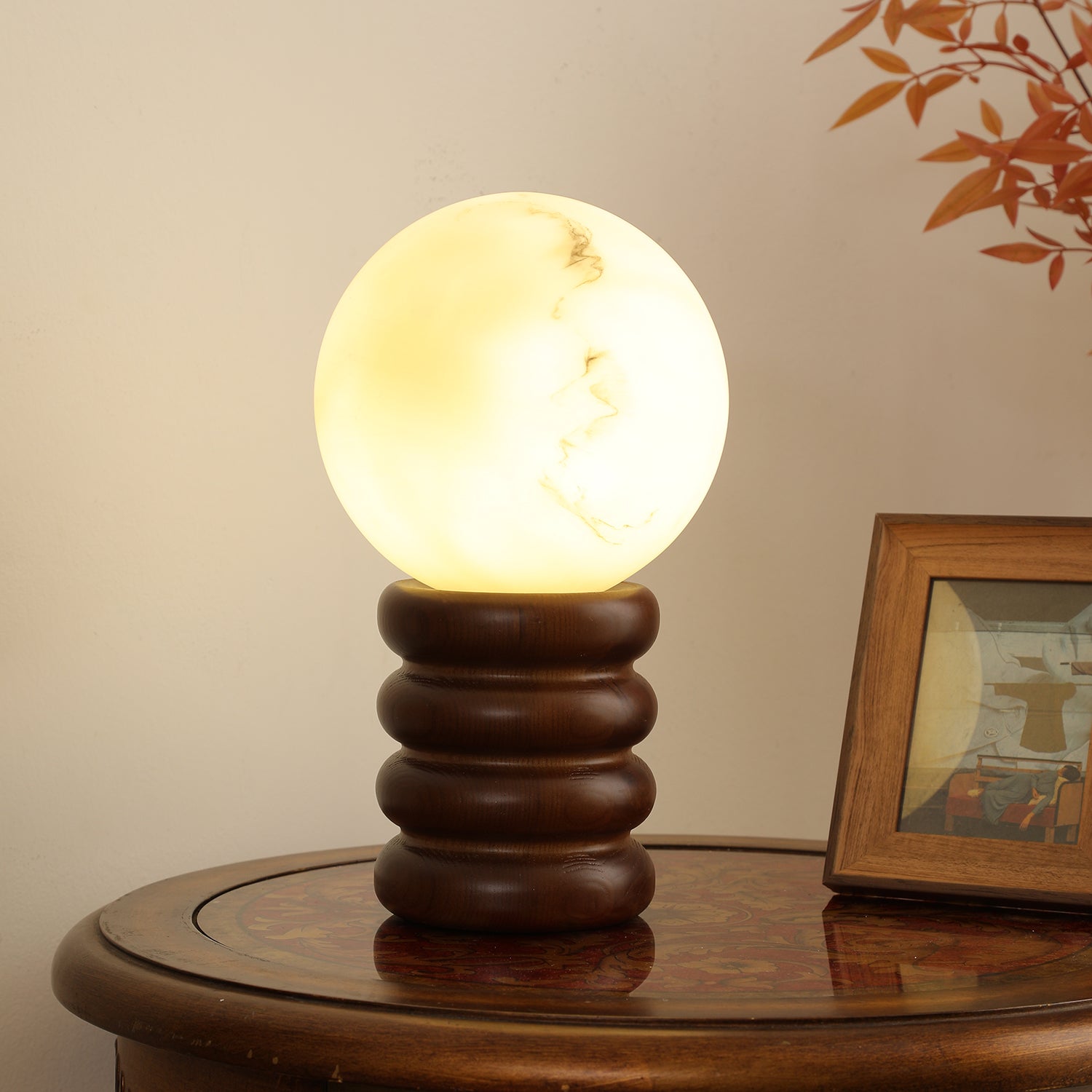 Novar Wood Contemporary Table Lamp - Letslighting