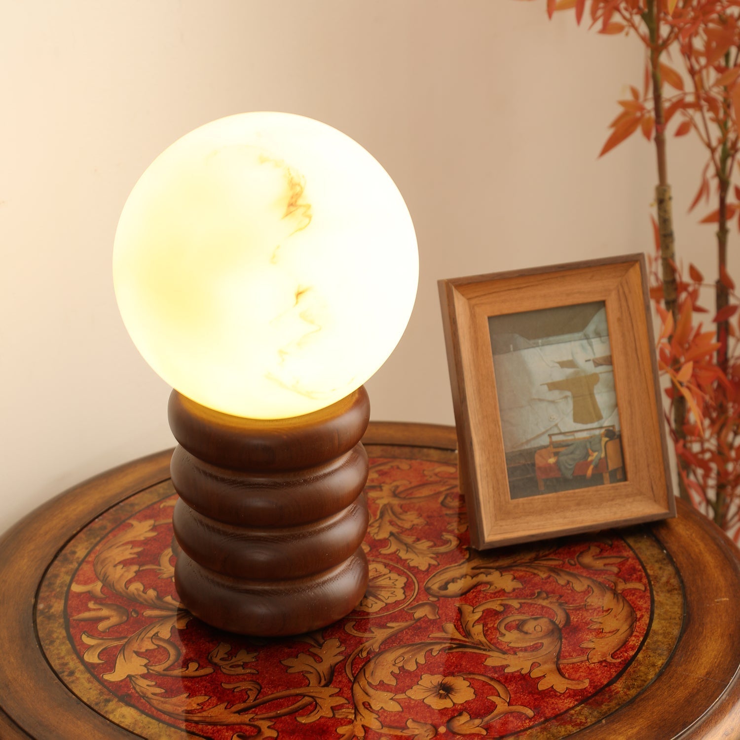 Novar Wood Contemporary Table Lamp - Letslighting