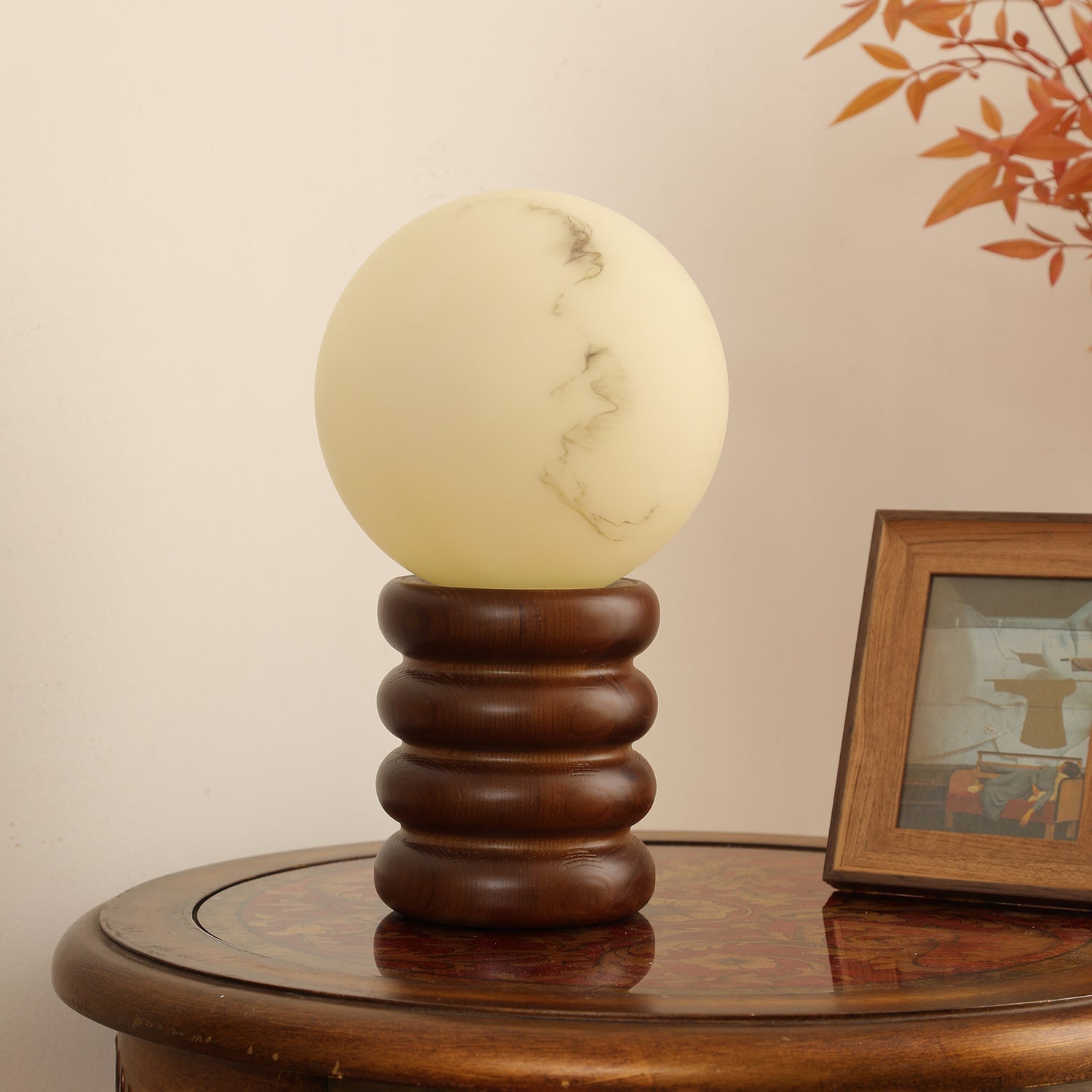 Novar Wood Contemporary Table Lamp - Letslighting