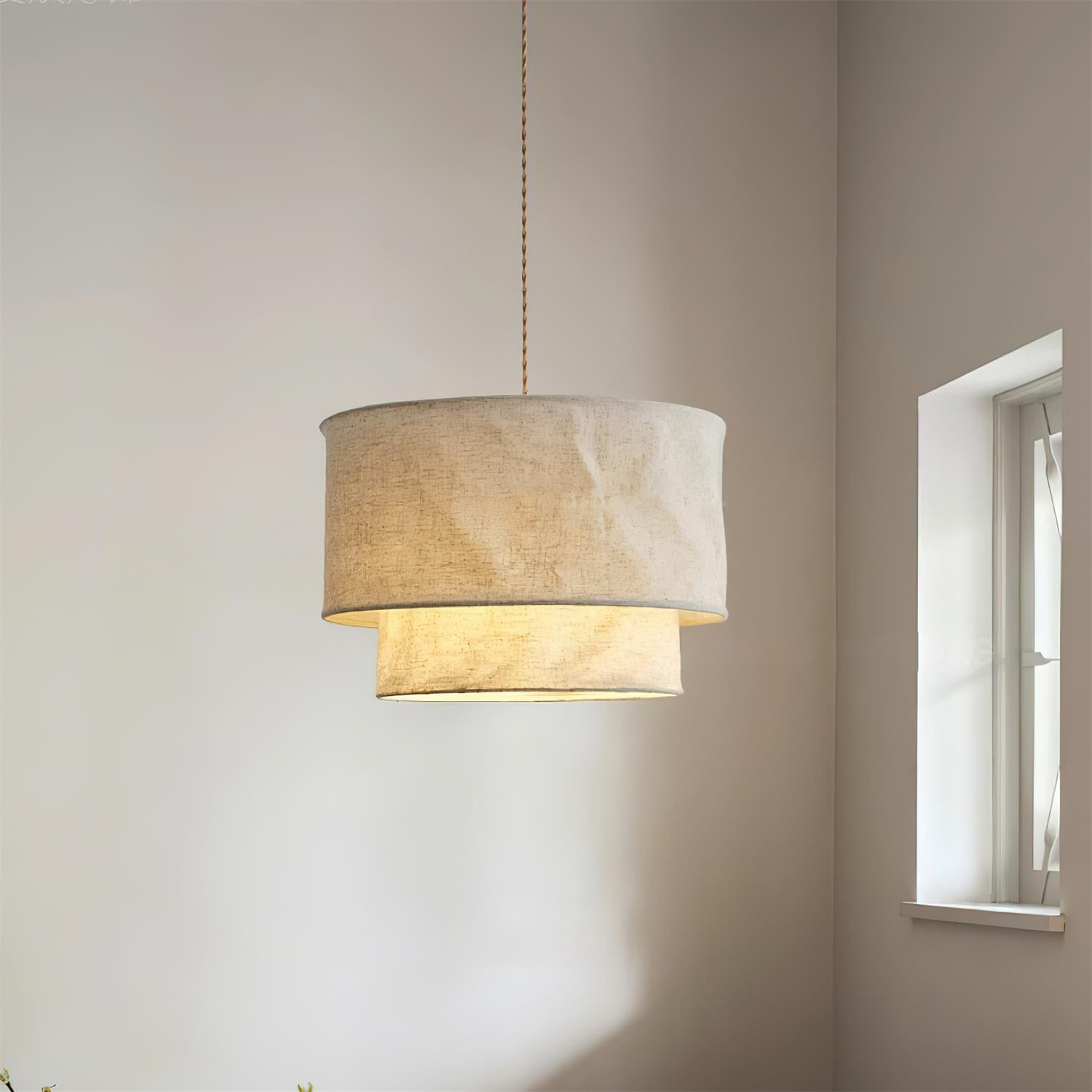 Nuvai Natural Linen Pendant Light - Letslighting