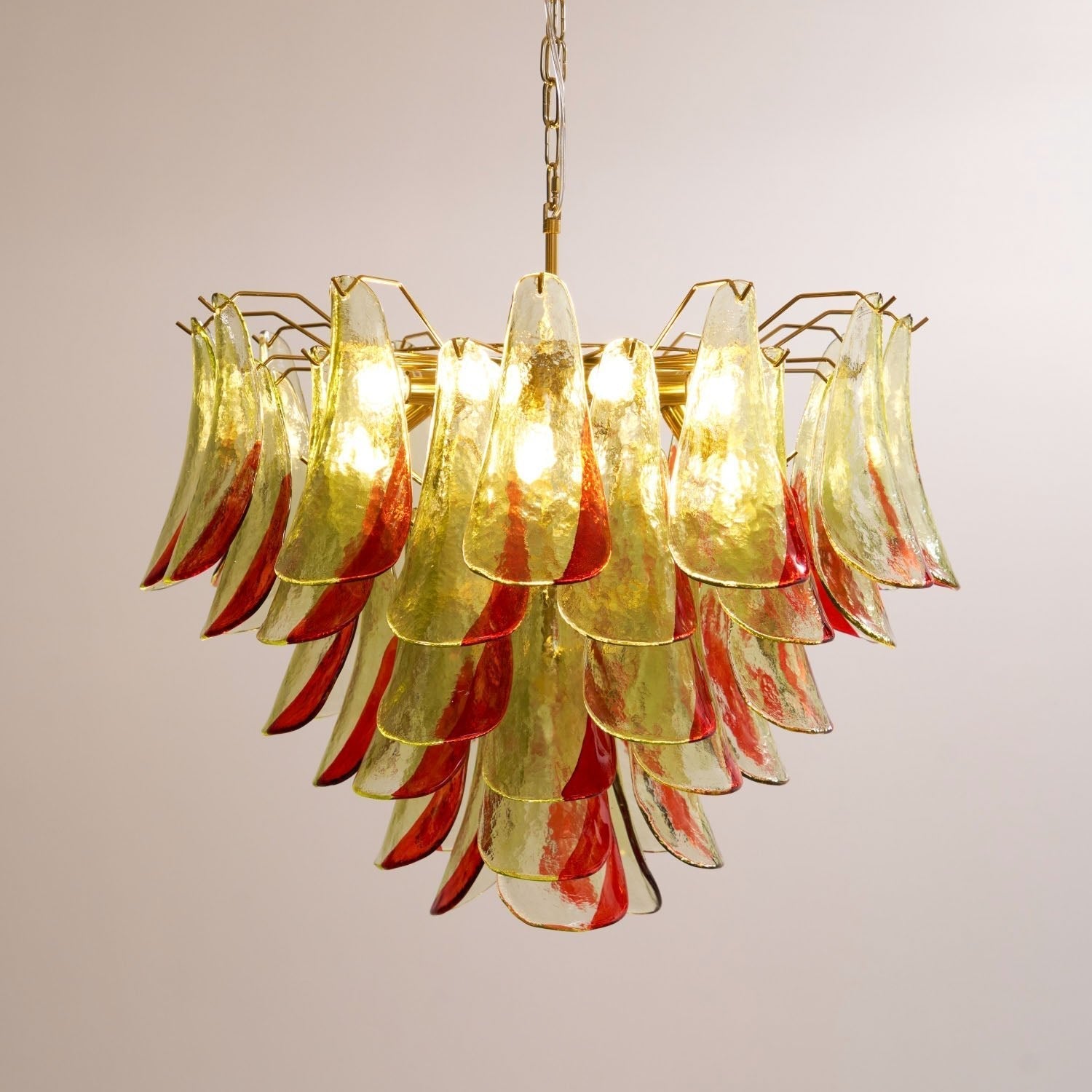 Aurora Chandelier Murano Glass Petal Elegant - Letslighting