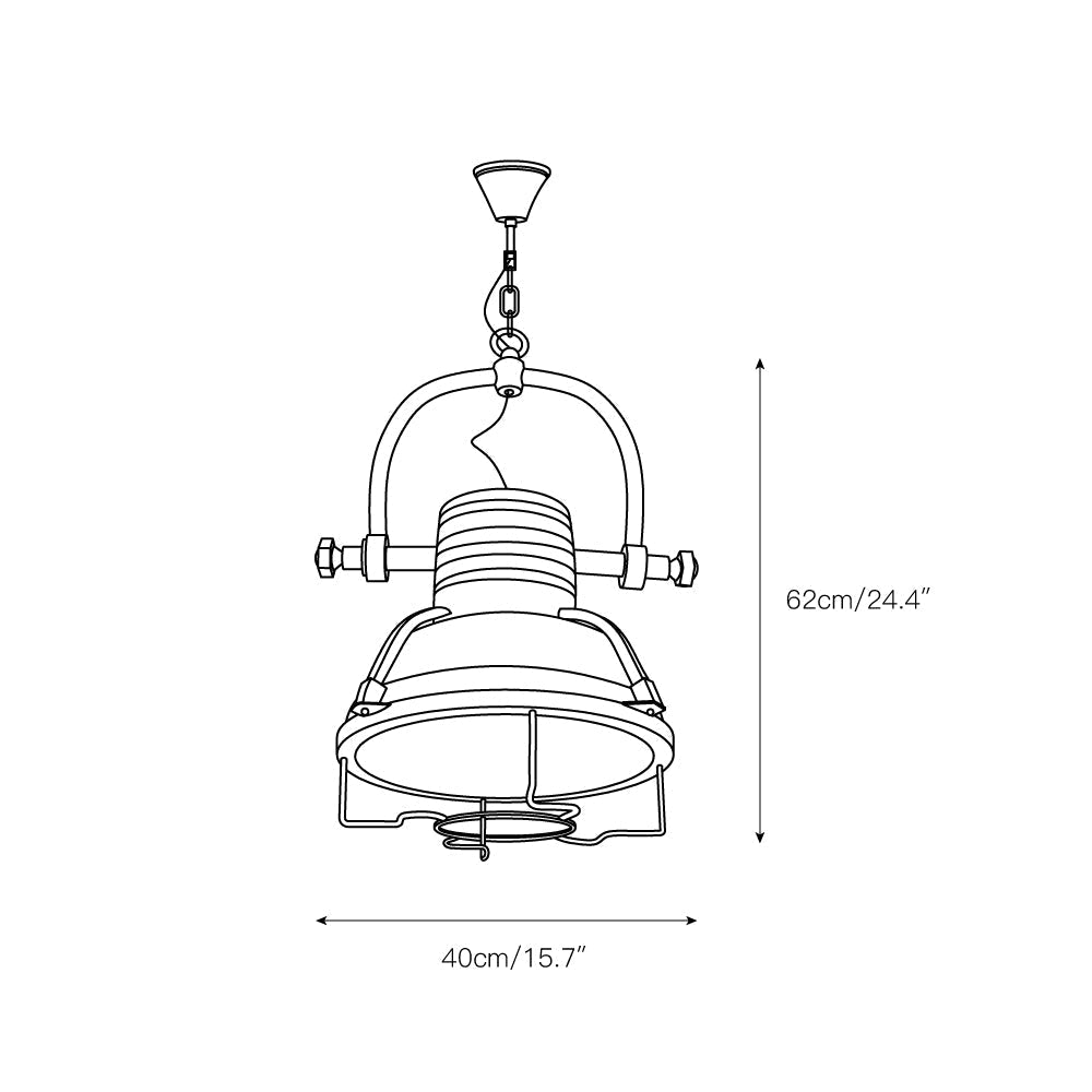 Evelor Vintage Industrial Pendant Light - Letslighting