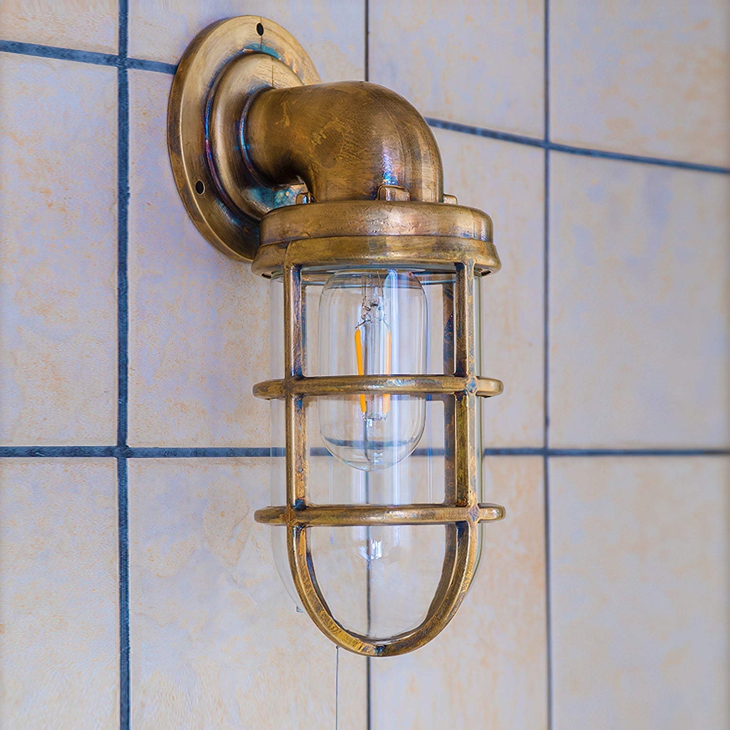 Evthaia Vintage Industrial Glass Wall Lamp - Letslighting