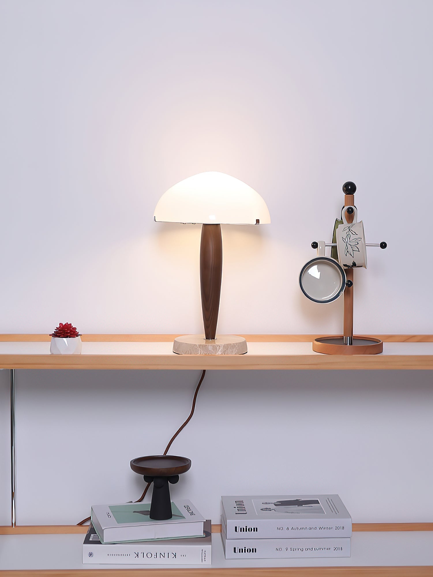 Marlo Modern Marble & Wood Table Lamp