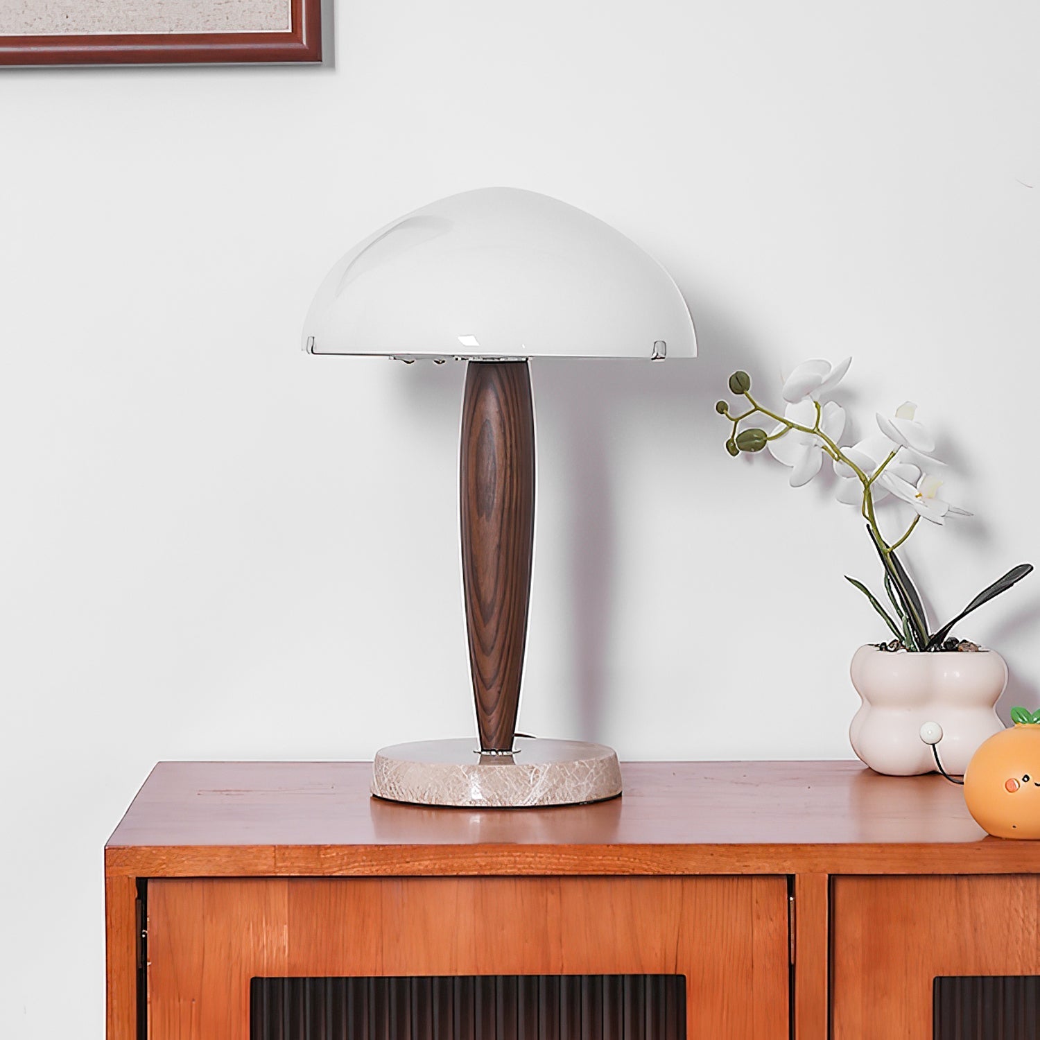 Marlo Modern Marble & Wood Table Lamp