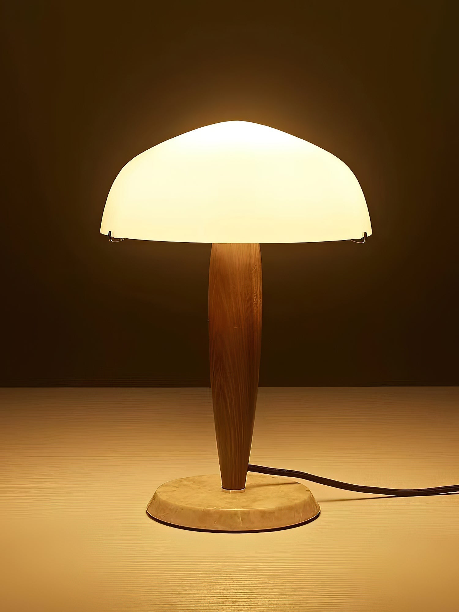 Marlo Modern Marble & Wood Table Lamp