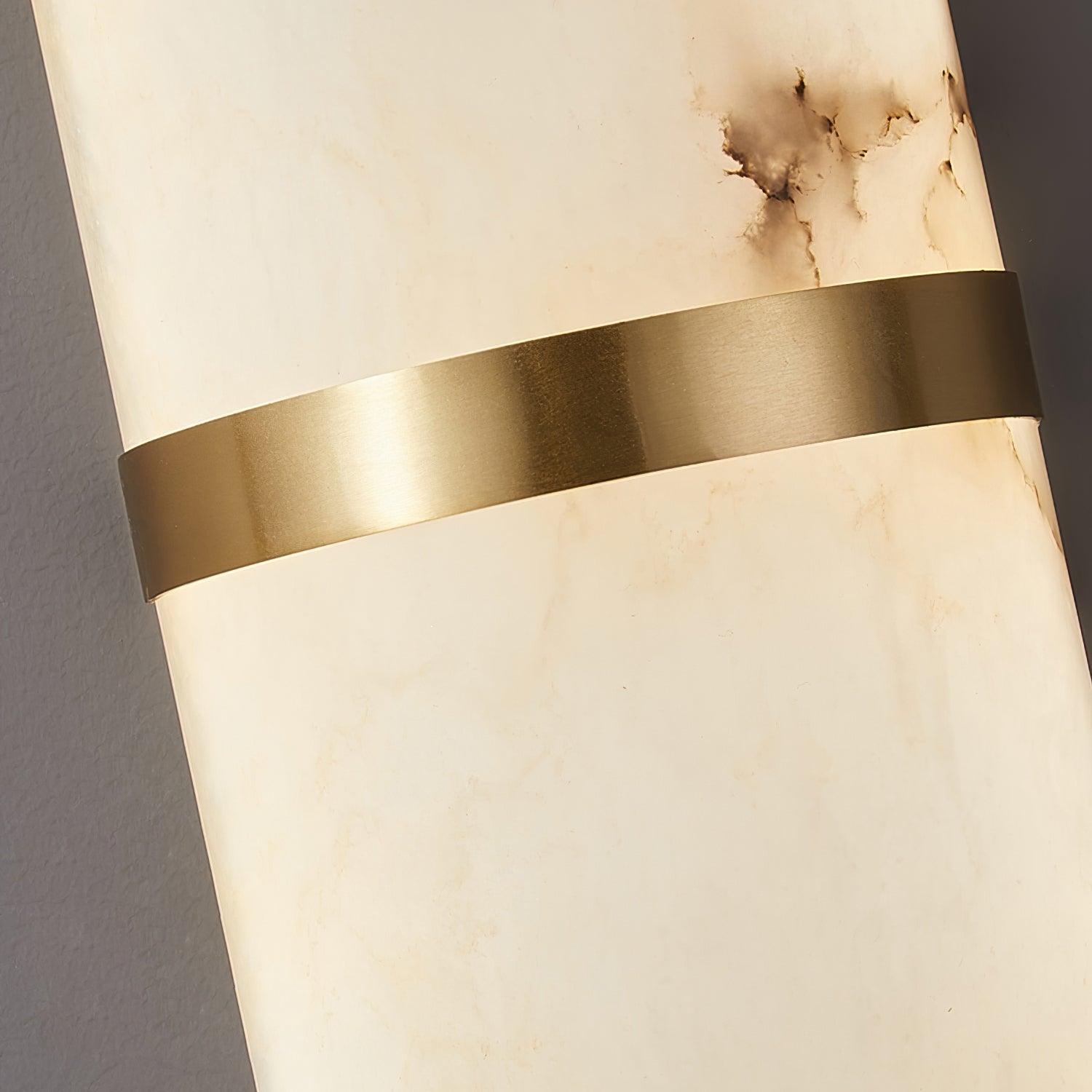 Wall Lamp Alabaster Capsule Brass Band Soft Luxe Ambient Glow - Letslighting