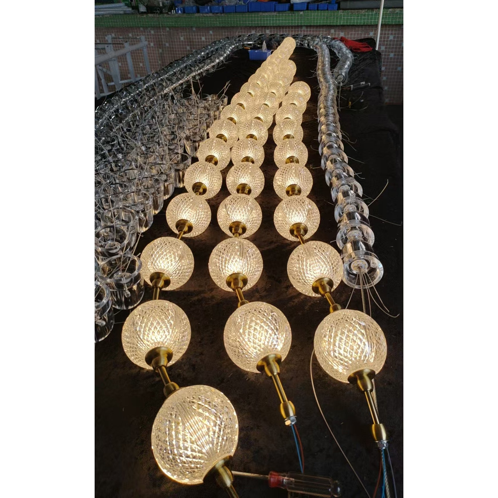 Myphais Modern Minimalist Beaded Plastic Chandelier - Letslighting