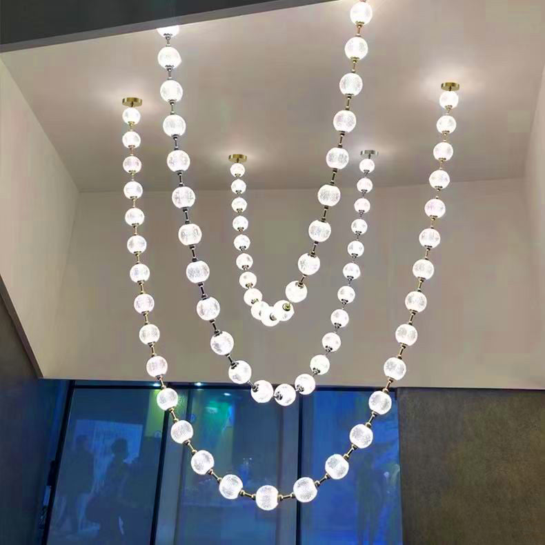 Myphais Modern Minimalist Beaded Plastic Chandelier - Letslighting