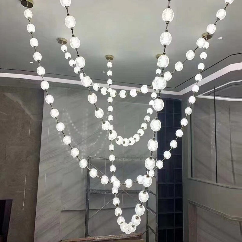 Myphais Modern Minimalist Beaded Plastic Chandelier - Letslighting