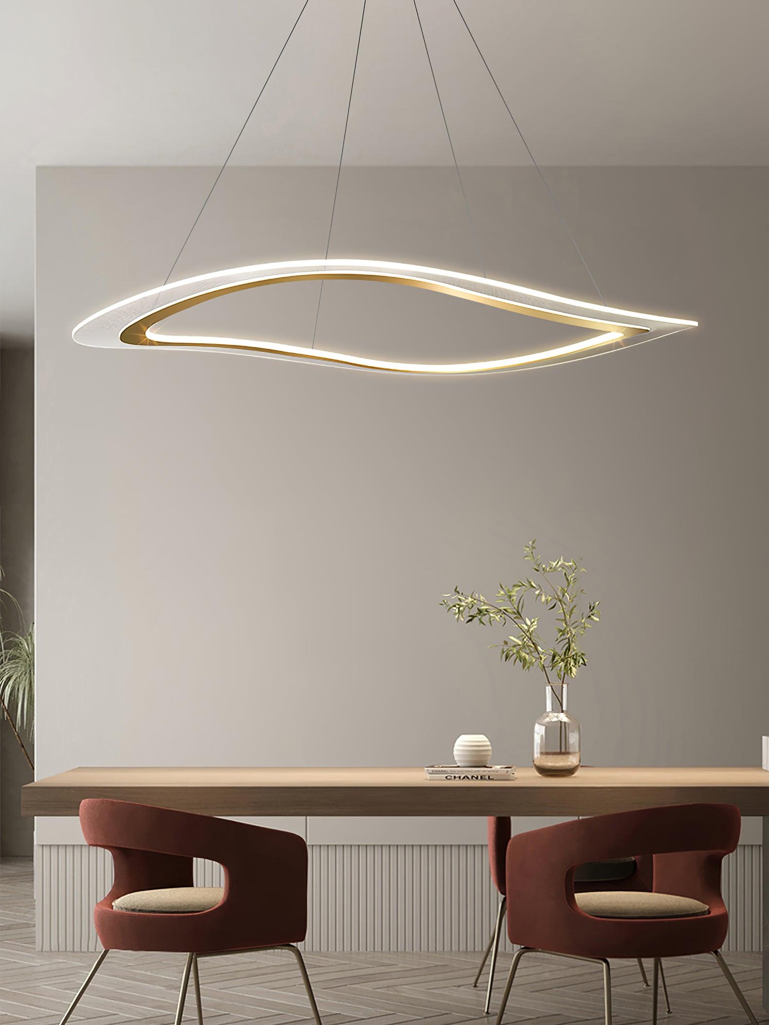 Lustra Chandelier LED Acrylic Gold Modern - Letslighting