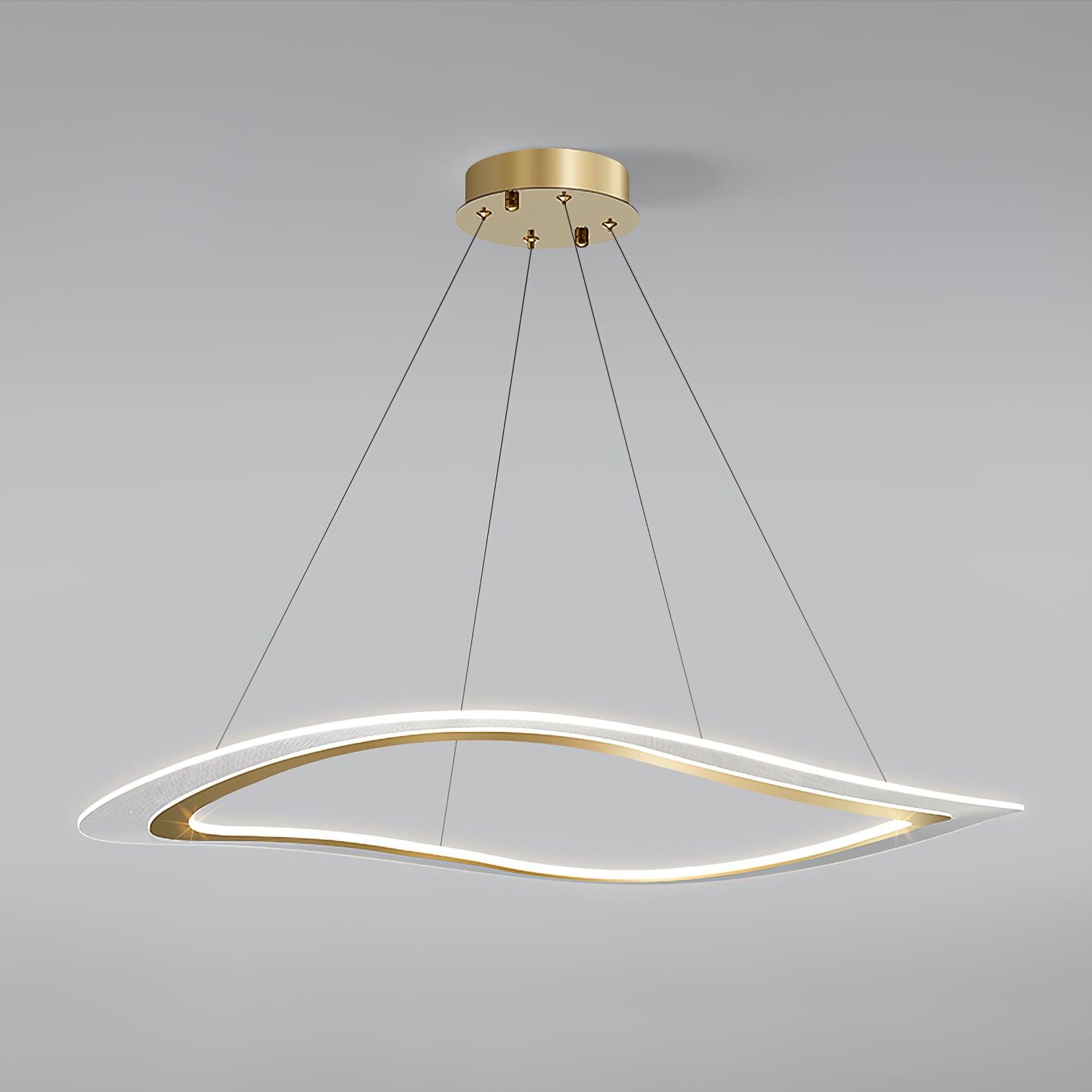 Lustra Chandelier LED Acrylic Gold Modern - Letslighting