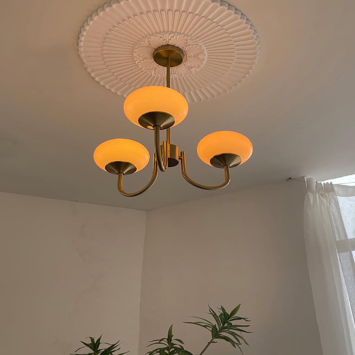 Lustra Chandelier Pink Glass Globe Gold - Letslighting