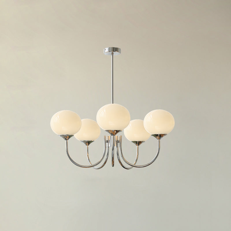 Lustra Chandelier Pink Glass Globe Gold - Letslighting