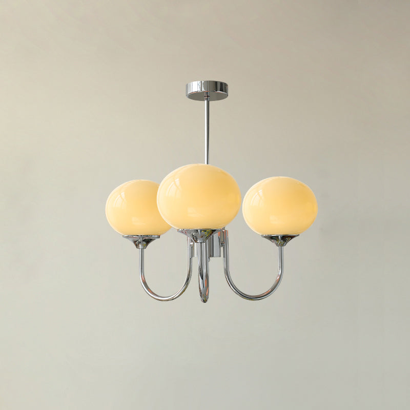 Lustra Chandelier Pink Glass Globe Gold - Letslighting